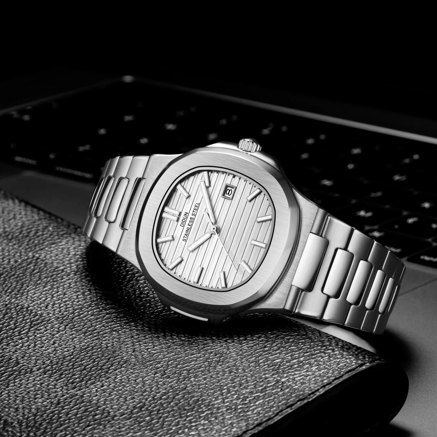 Paslanmaz çelik Patek Philippe Nautilus saat, MARCO® Kuvars Saatler Paslanmaz