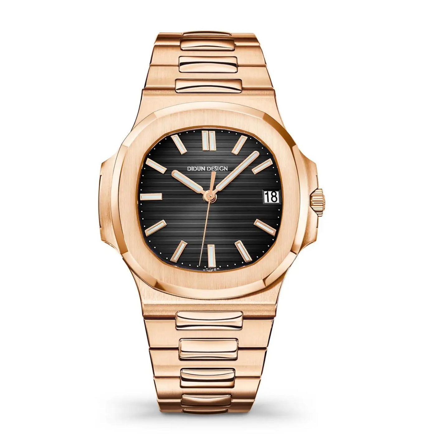 Lüks rose gold Patek Philippe Nautilus saat, Marco® quartz saat koleksiyonuna ait