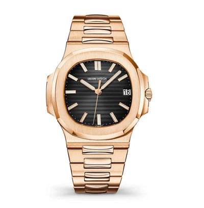 Lüks rose gold Patek Philippe Nautilus saat, Marco® quartz saat koleksiyonuna ait