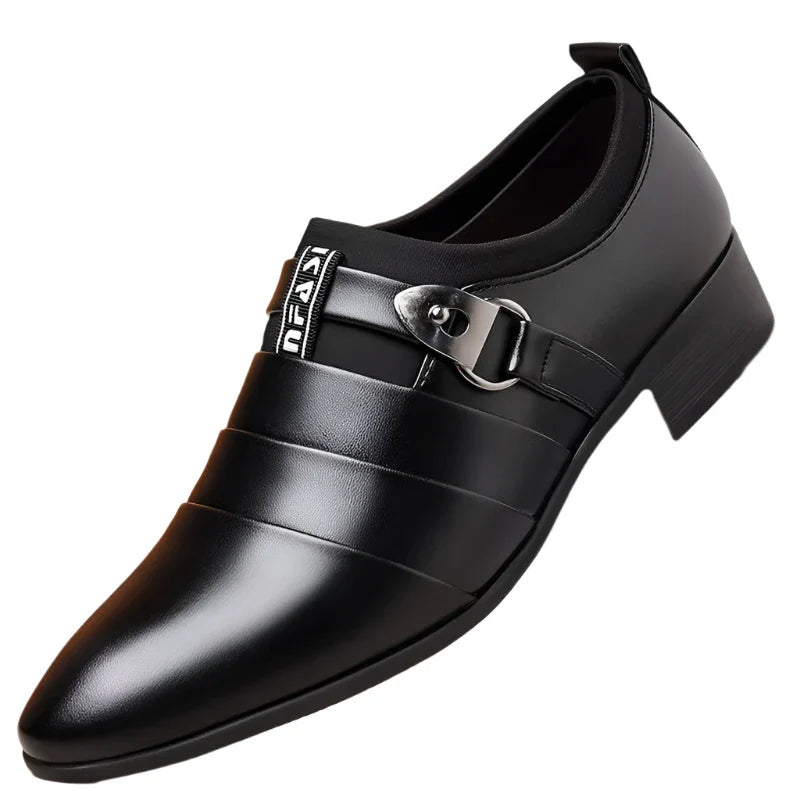 DARIUS®️ Sivri Burun Deri Slip-On Erkek Oxford Ayakkabıları