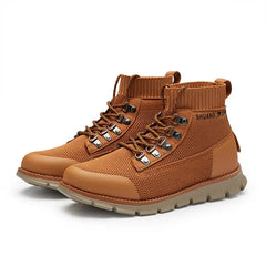 Tan mesh hiking boots Alderbrook with sock-like collar and rubber soles dorik erkek bot