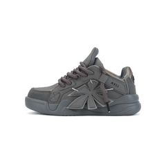 Almadore Jali unisex sneaker in gray with geometric design elements and matching laces