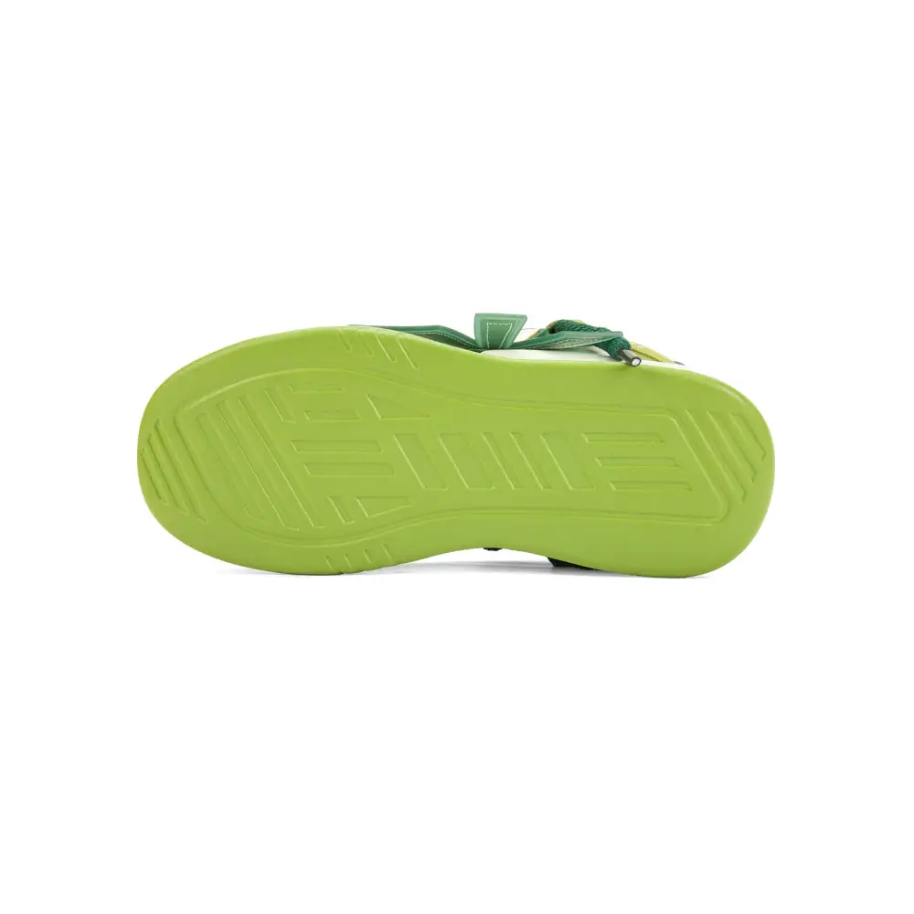 Almadore Jali unisex sneaker with bright green rubber sole for added style and comfort