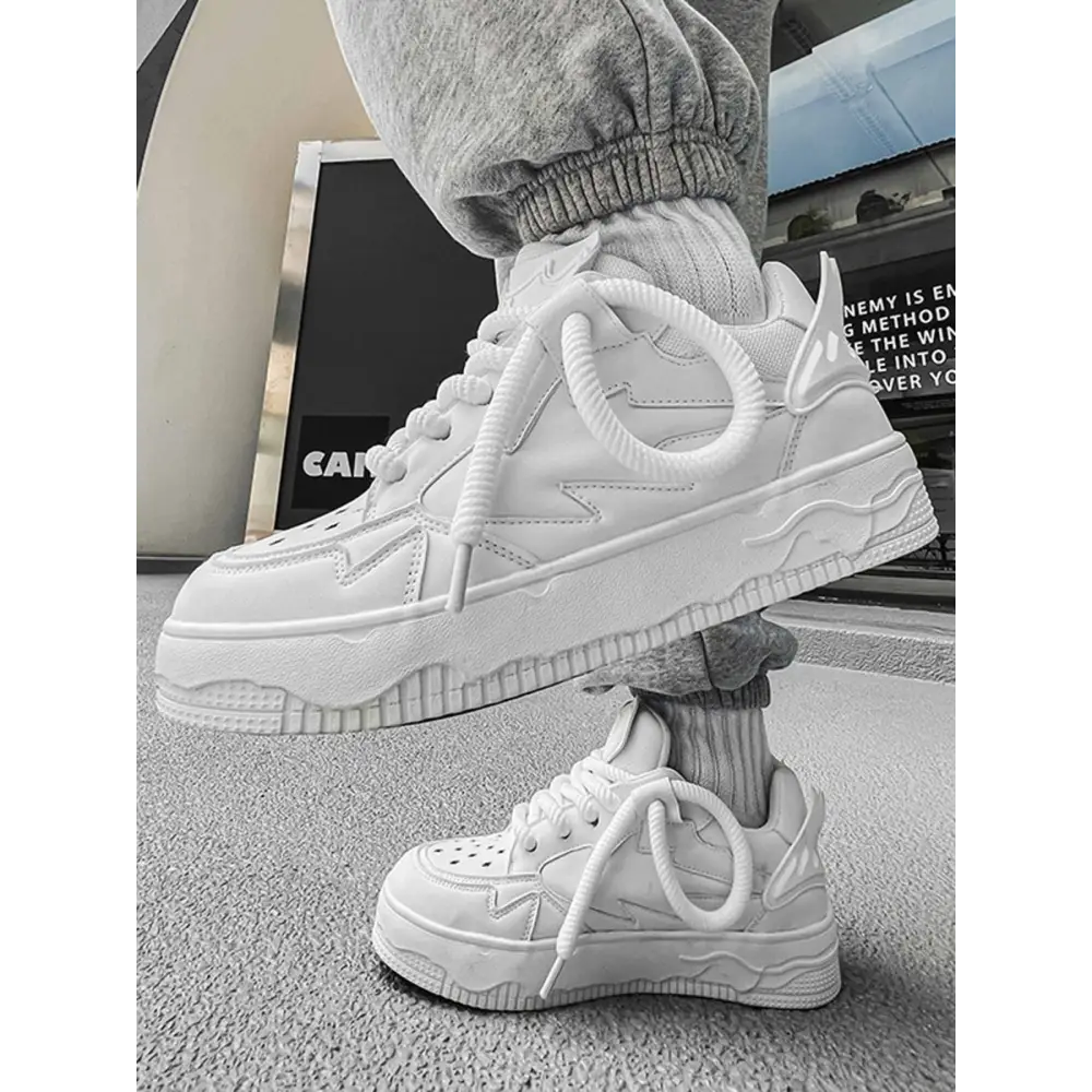 Altavigna Beyaz renk seçenekleriyle darvo unisex sneakers, kalın tabanlı platform ayakkabılar