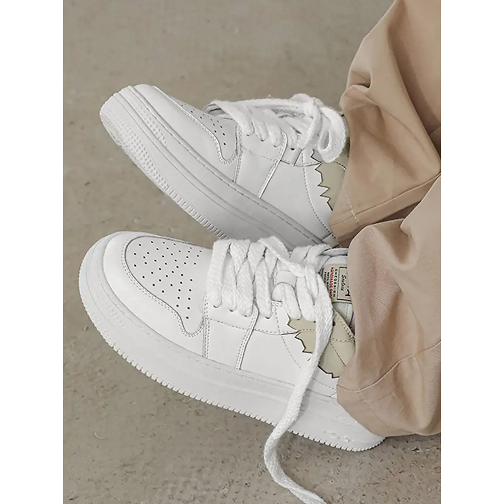 Altomare Bino Sneakers featuring White Nike Air Force 1 design with laces