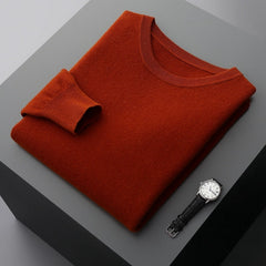 Folded rust-colored knit sweater from Icona di Eleganza, yeni koleksiyonlardan