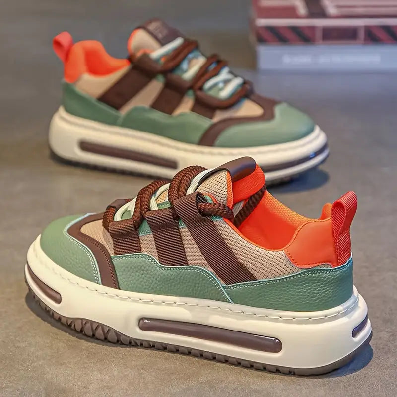 Montavero mint yeşil, kahverengi, turuncu ve beyaz tonlarında dexon erkek sneakers